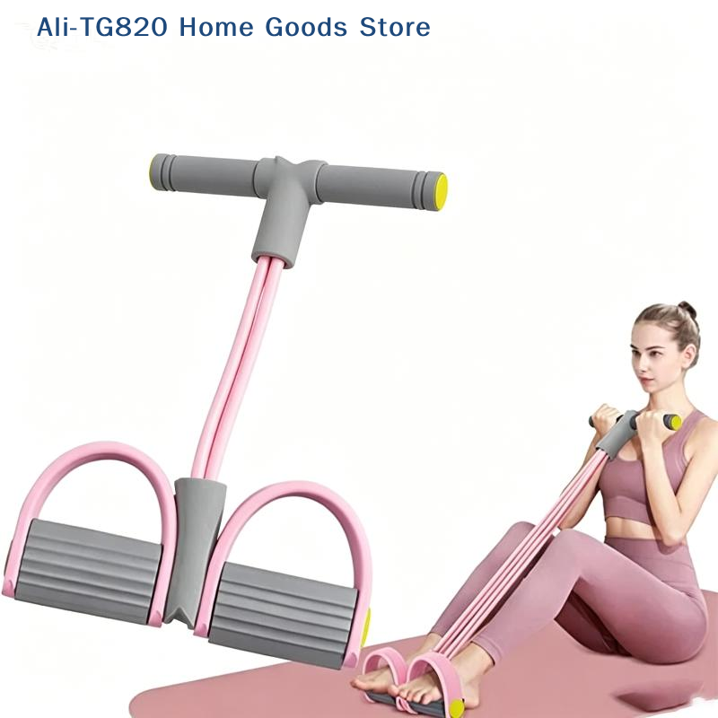 Yoga Pedal Puller Fitness Equipment - [TG820]4-Tube Resistance Bands Yoga Pedal Puller