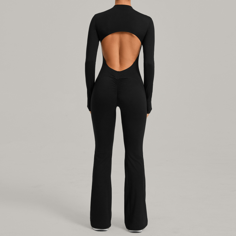 Long Sleeved One Piece Jumpsui - Yoga Fitness Jumpsuit 评论和价格