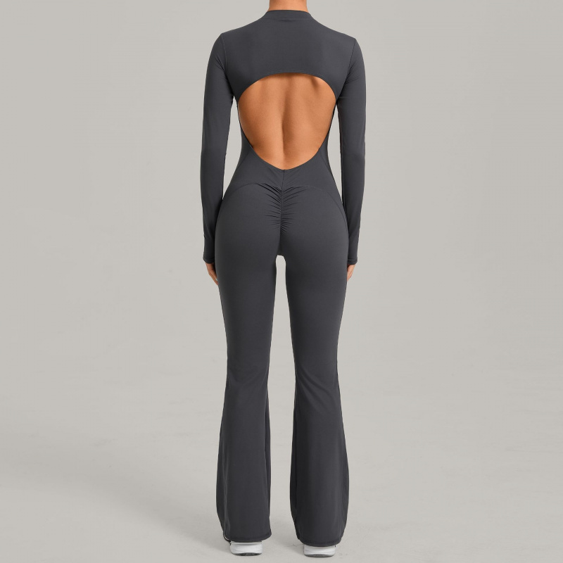 Long Sleeved One Piece Jumpsui - Yoga Fitness Jumpsuit 评论和价格
