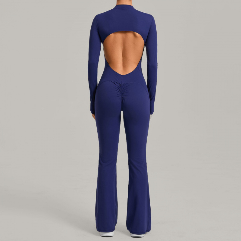 Long Sleeved One Piece Jumpsui - Yoga Fitness Jumpsuit 评论和价格
