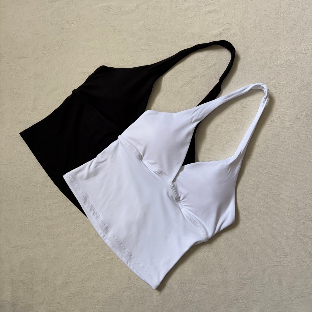 Logo V-neck Hanging Neck Vest  - Yoga Fitness Logo 评论和价格