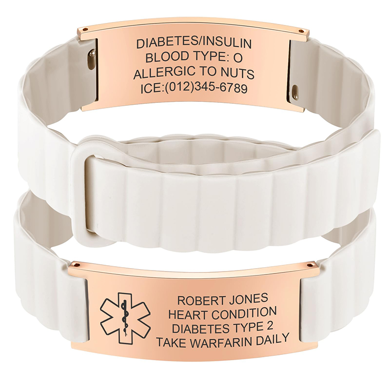 Custom Medical ID Bracelet for - Fitness Tracker Band 评论和价格