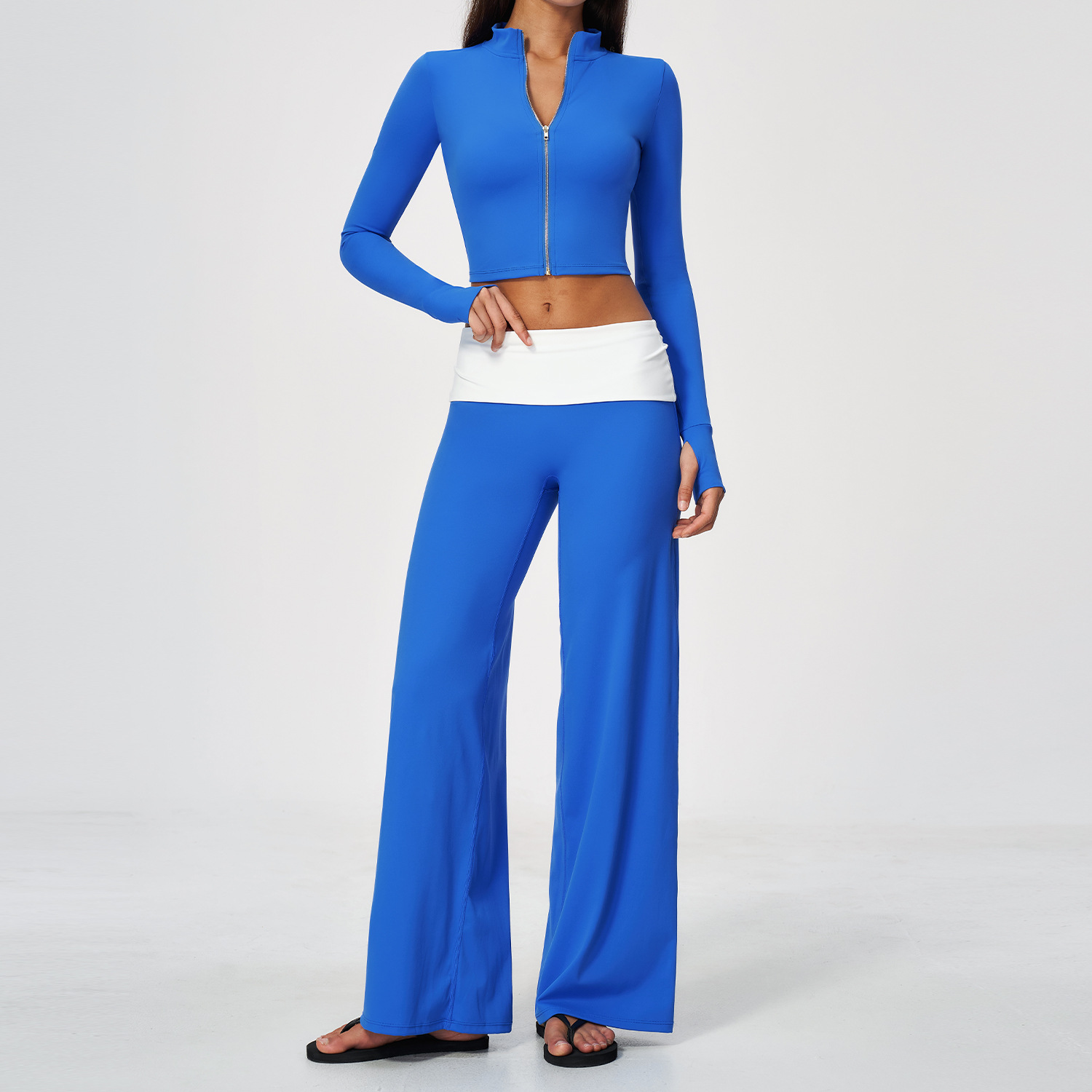 Zip Jacket Wide Leg Pants 2 Pi - Yoga In Fitness 评论和价格