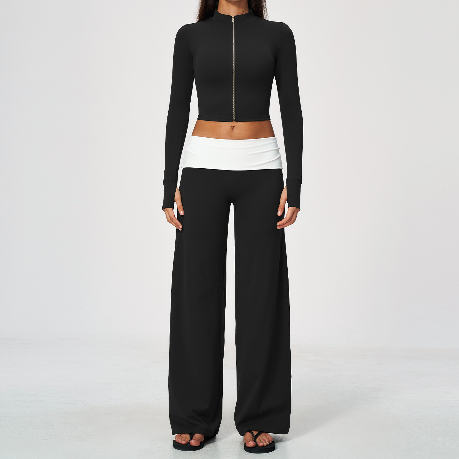 Zip Jacket Wide Leg Pants 2 Pi - Yoga In Fitness 评论和价格