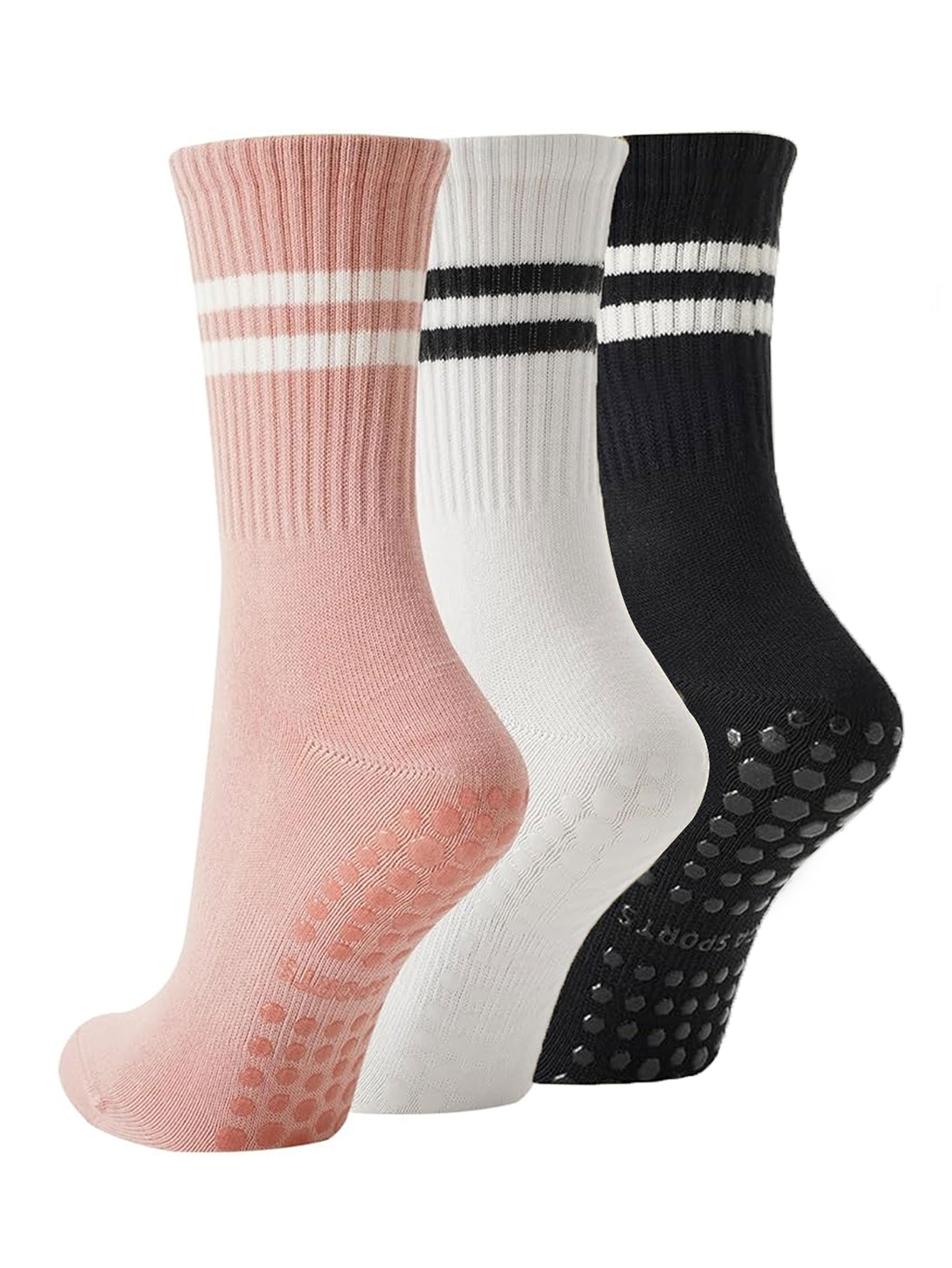 3 Pairs of Yoga Socks, Non-Sli - Fitness Yoga Pilates 评论和价格