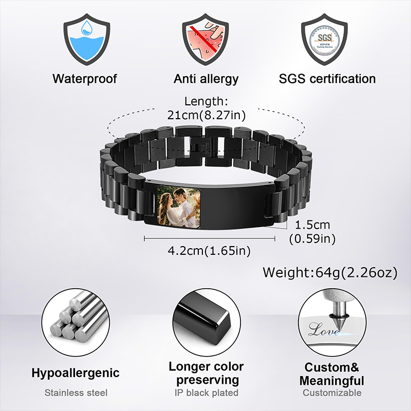 Custom Picture Text Bracelet W - Fitness Tracker Band 评论和价格