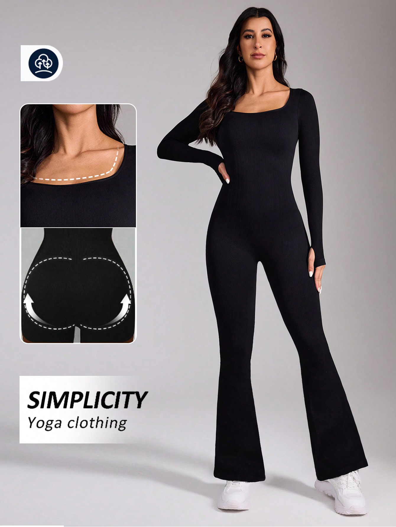 Casual flared pants for women, - Yoga Fitness Jumpsuit 评论和价格