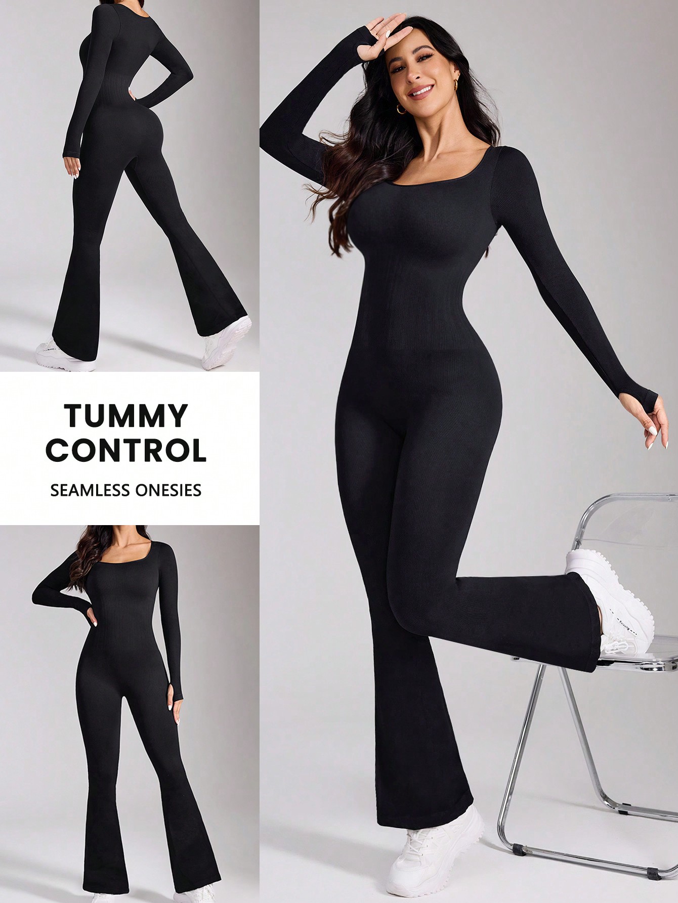 Casual flared pants for women, - Yoga Fitness Jumpsuit 评论和价格