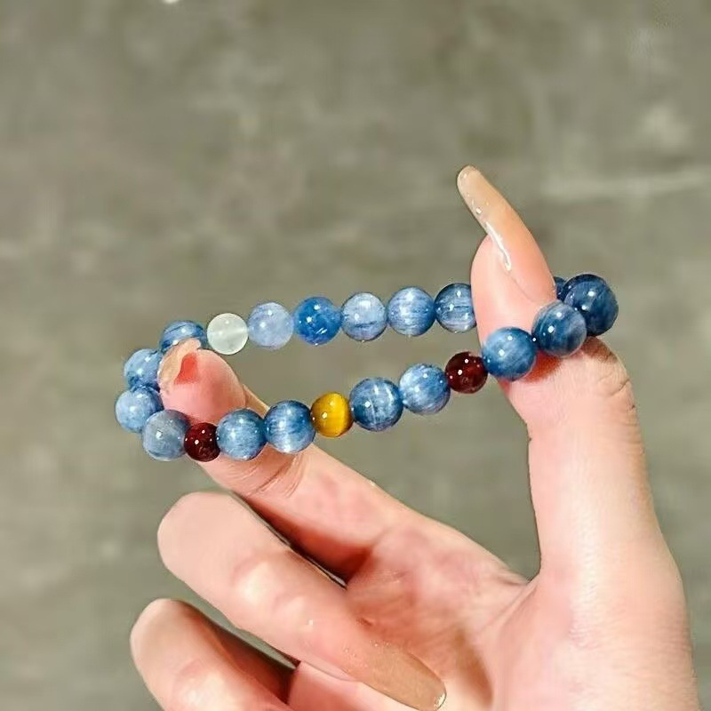 Garnet Kyanite Beaded Bracelet - Yoga Fitness Gifts 评论和价格