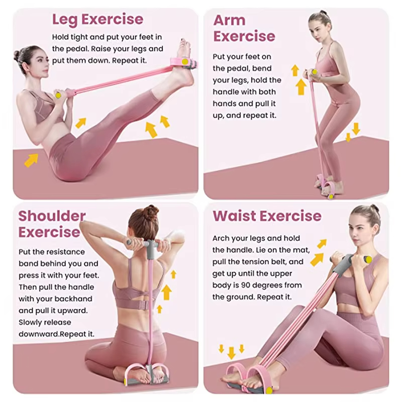 4/6/8 Tube Resistance Bands Yo - Yoga Pedal Puller Fitness Equipment 评论和价格