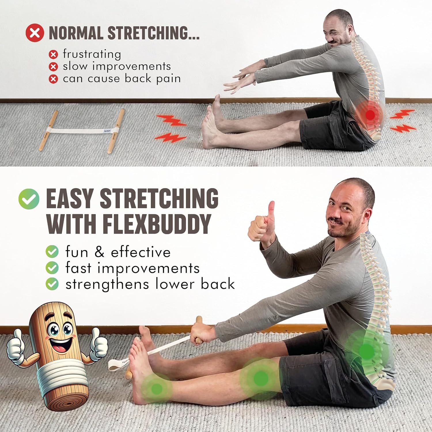 Hamstring Stretcher Adjustable - Yoga In Fitness 评论和价格