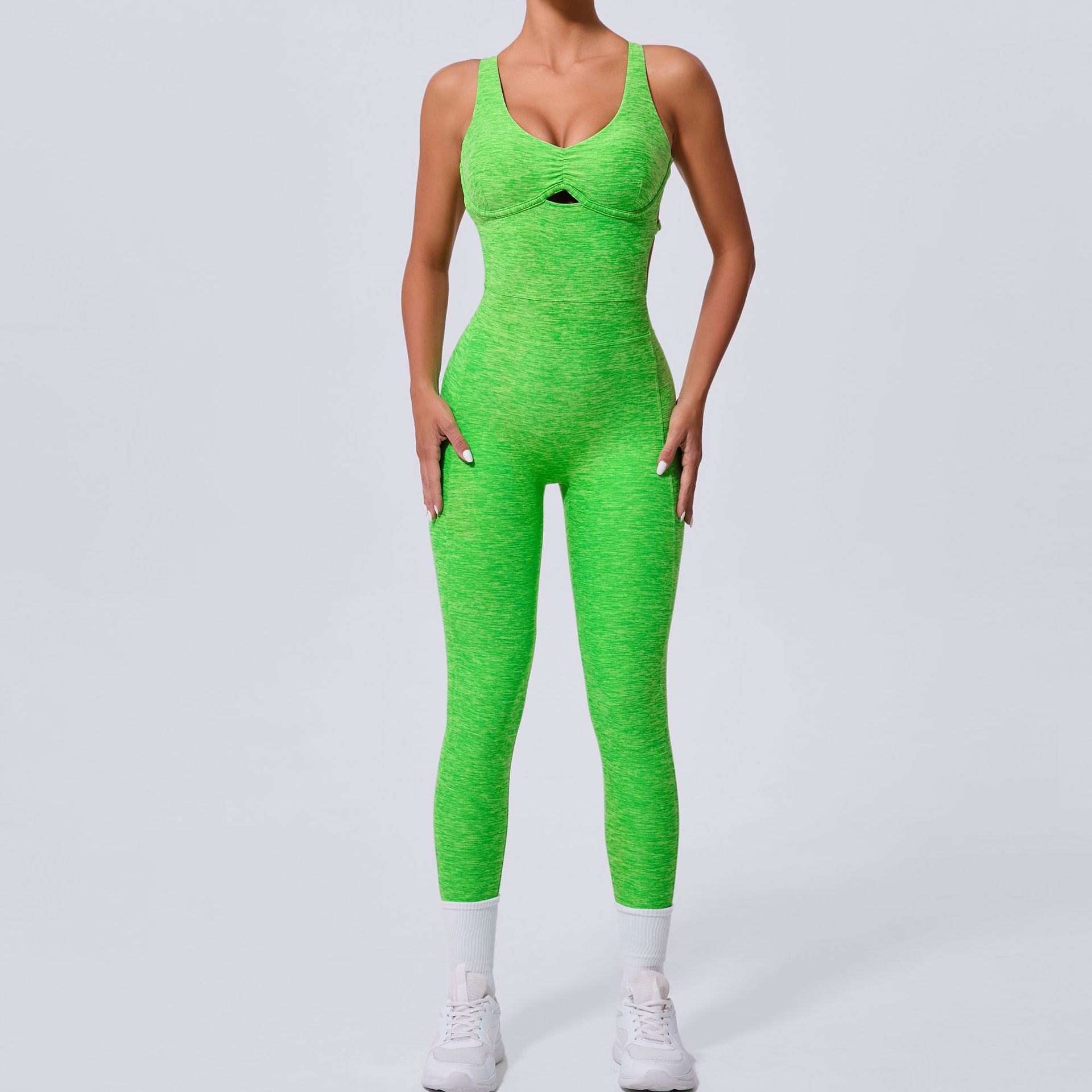 Women New Cross Adjustable Str - Yoga Fitness Jumpsuit 评论和价格