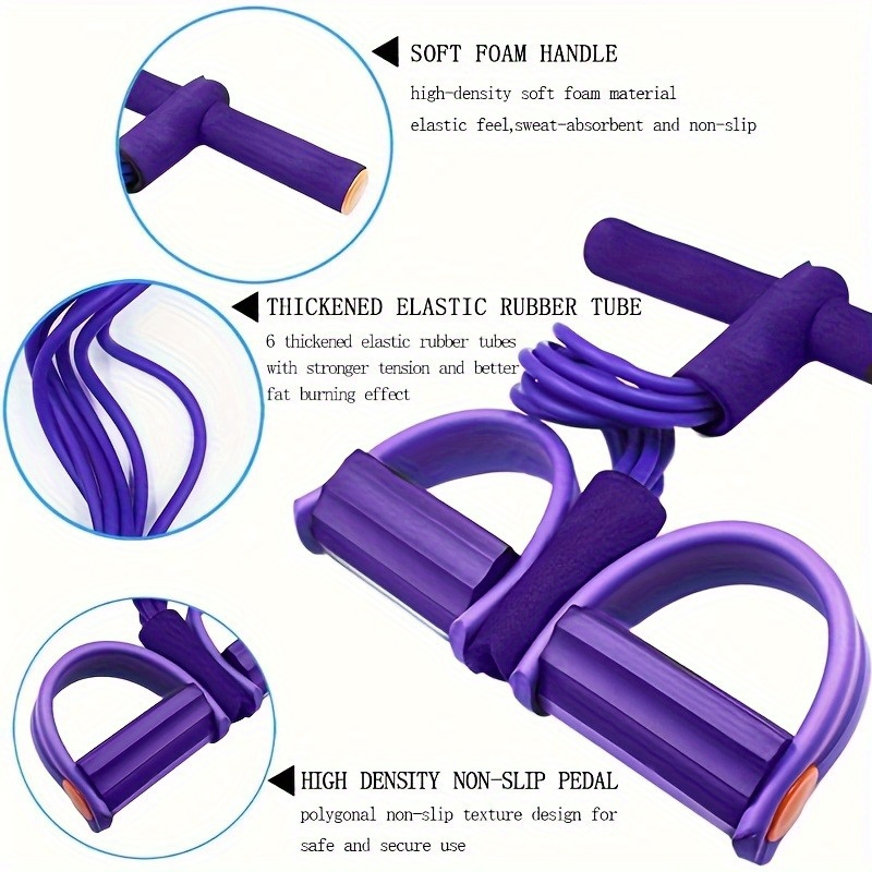 6-Pipe Elastic Yoga Resistance - Yoga Pedal Puller Fitness Equipment 评论和价格