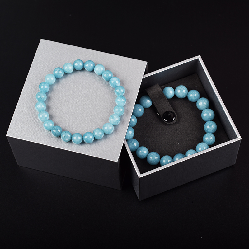 Natural Aquamarines Bracelet o - Yoga Fitness Gifts 评论和价格