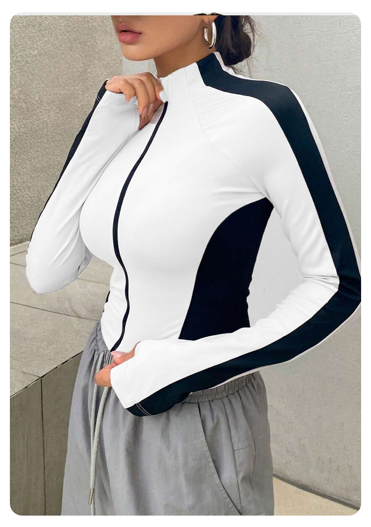 Yoga Clothes Stand Up Collar J - Yoga In Fitness 评论和价格
