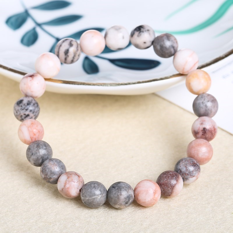 JD Natural Pink Zebra Jaspers  - Yoga Fitness Gifts 评论和价格