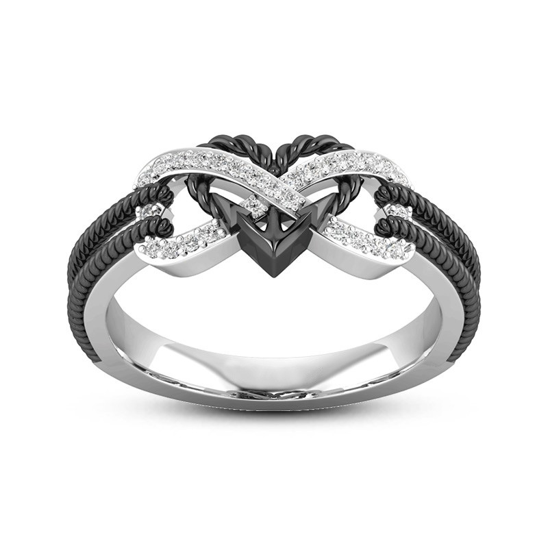 Black Rose Gold Color Heart Ri - Yoga Fitness Gifts 评论和价格