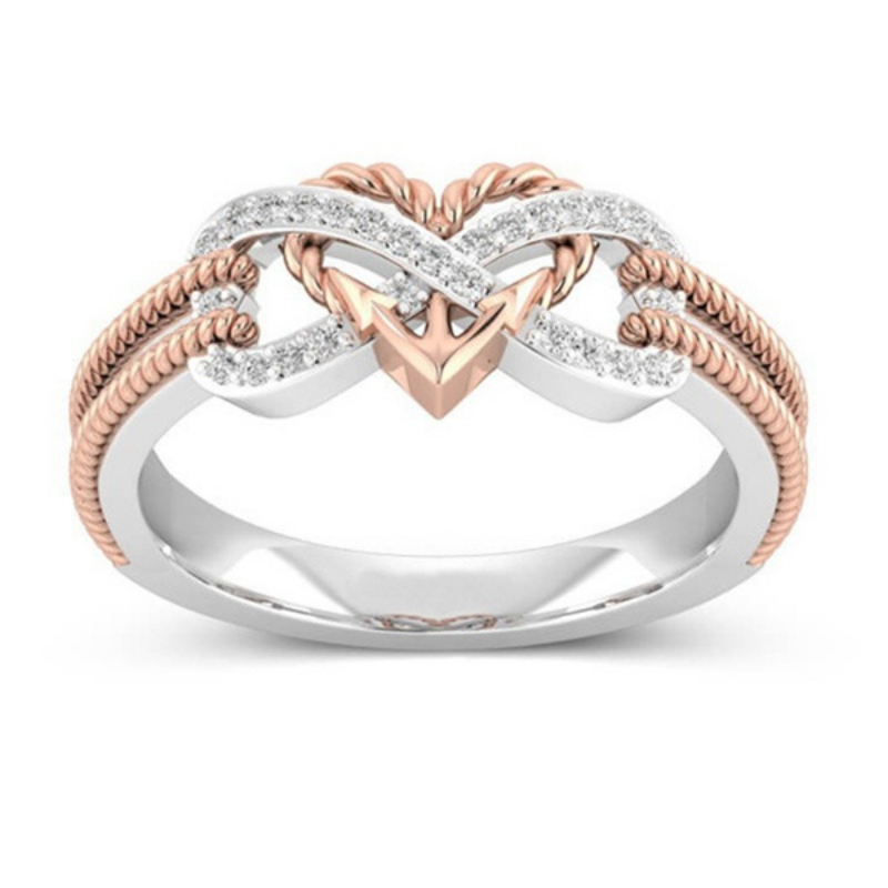 Black Rose Gold Color Heart Ri - Yoga Fitness Gifts 评论和价格
